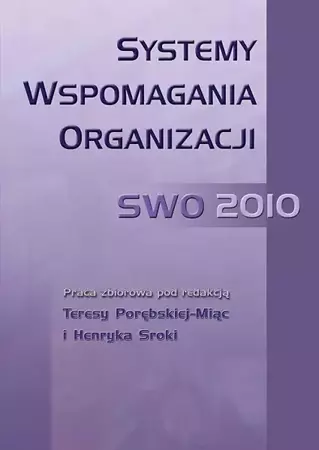 eBook Systemy Wspomagania Organizacji SWO 2010 - Henryk Sroka