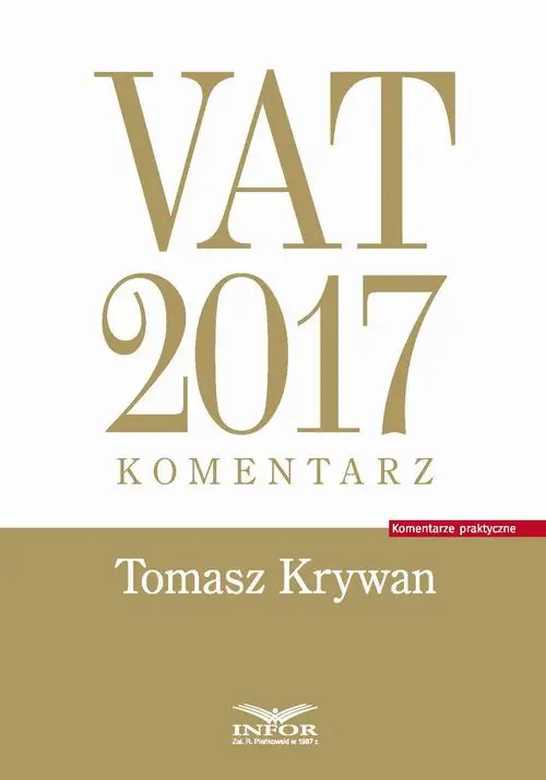 eBook VAT 2017. Komentarz - Tomasz Krywan epub mobi