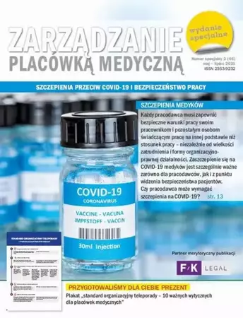 eBook Zarządzanie placówką medyczną - Szczepienia przeciw COVID-19 i bezpieczeństwo pracy - Praca zbiorowa