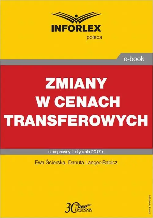 eBook Zmiany w cenach transferowych - Ewa Ścierska