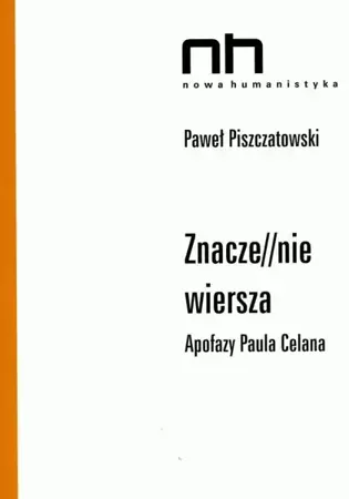 eBook Znacze//nie wiersza - Paweł Piszczatowski epub mobi