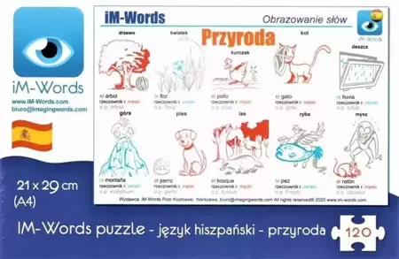 iM-Words Puzzle 120 Hiszpański - Przyroda